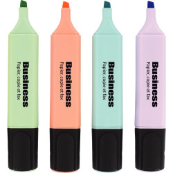 Pochette de 4 surligneurs Business pastels assortis