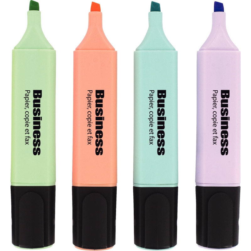 Pochette de 4 surligneurs Business pastels assortis