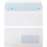 Paquet de 50 enveloppes blanches 110x220mm 80g bande siliconée fenêtre