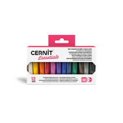 Set 12 mini-pains 25g pâte polymère Cernit - Couleurs basiques