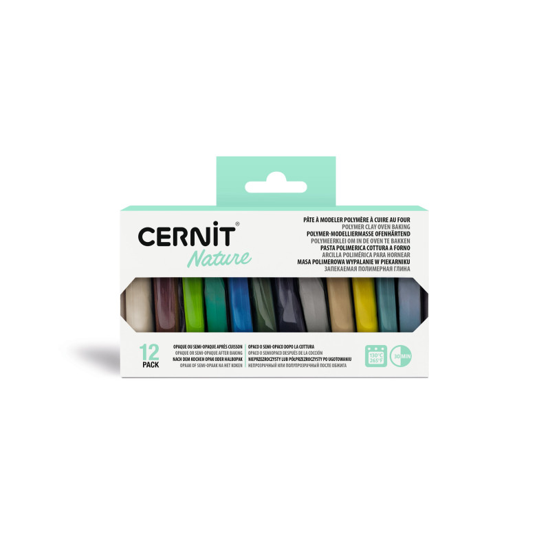 Set 12 mini-pains 25g pâte polymère Cernit - Couleurs nature
