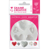 Mini moule coeurs en silicone ø 70 mm
