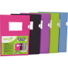 Sachet de 5 pochettes coin en polypropylène opaque recyclé, coloris as