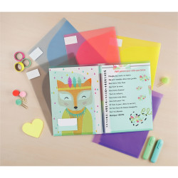 Paquet de 12 chemises double poche en polypropylène 20/100ème, coloris