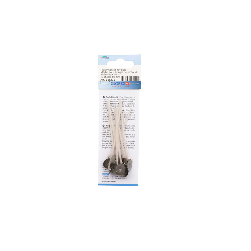 Mèches bougie gel monte - 8cm