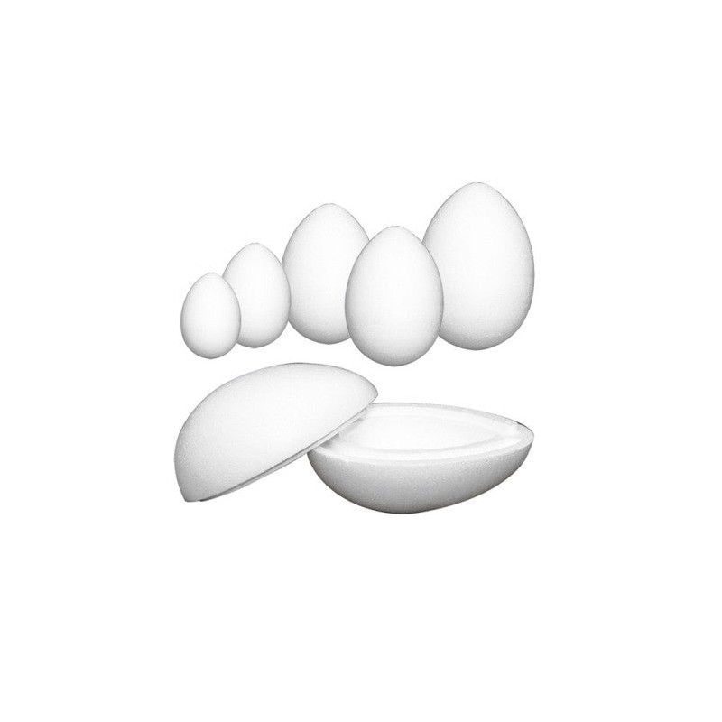 Oeuf en polystyrène - Hauteur 10cm diamètre 7cm