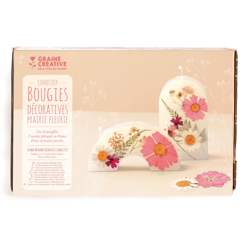 Kit bougies décoratives - Prairies fleuries - Graine Créative