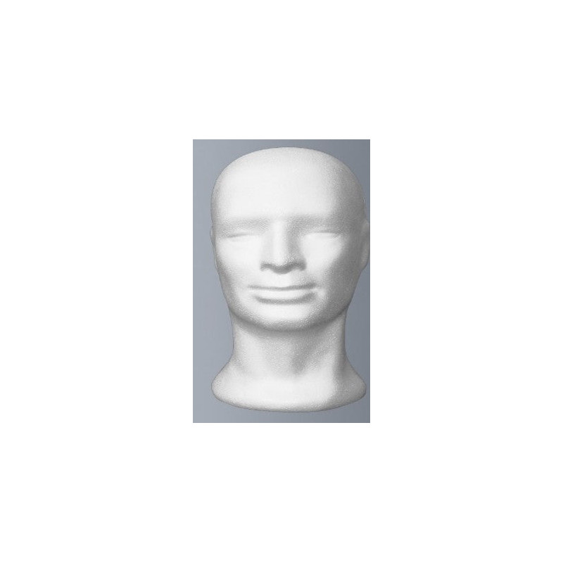 Tête homme polystyrène