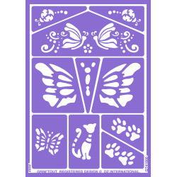 Pochoir Chats et Papillons