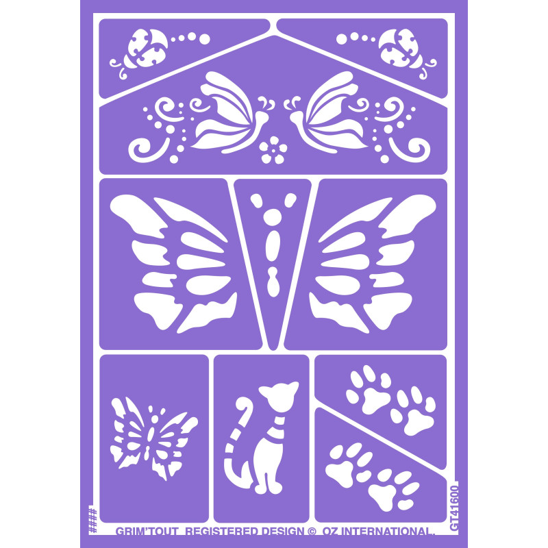 Pochoir Chats et Papillons