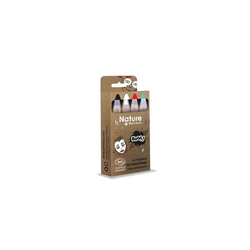 Set de 4 crayons de maquillage nature Booh!