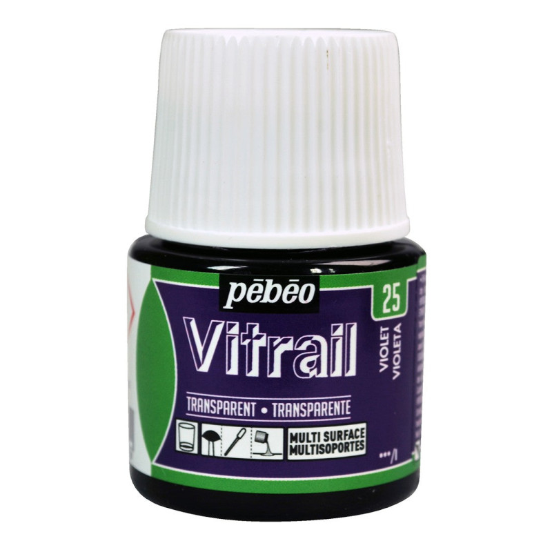 Peinture vitrail 45ml - Pébéo Vitrail 45ml 010 Bleu profond