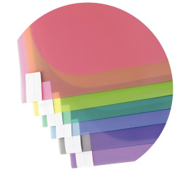 Paquet de 12 chemises double poche en polypropylène 20/100ème, coloris