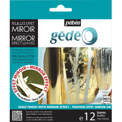 Carnet de 12 feuilles effet miroir or