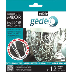 Carnet de 12 feuilles effet miroir argent