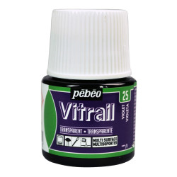 Peinture vitrail 45ml - Pébéo Vitrail 45ml 059 Brun ambre