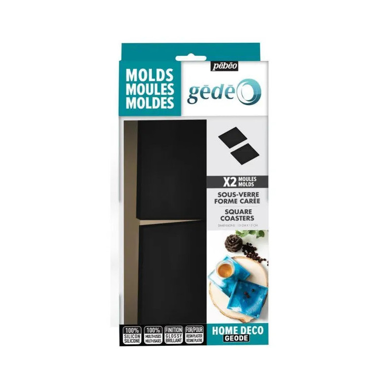 Moule silicone sous verre carré Gédéo