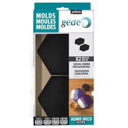 Moule silicone sous verre hexagonal Gédéo