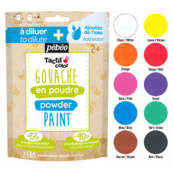 Gouache en poudre Tactilcolor - 10 couleurs - Orange
