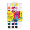 Boîte Aquarelle 24 pastilles 22 mm couleurs assorties + pinceau