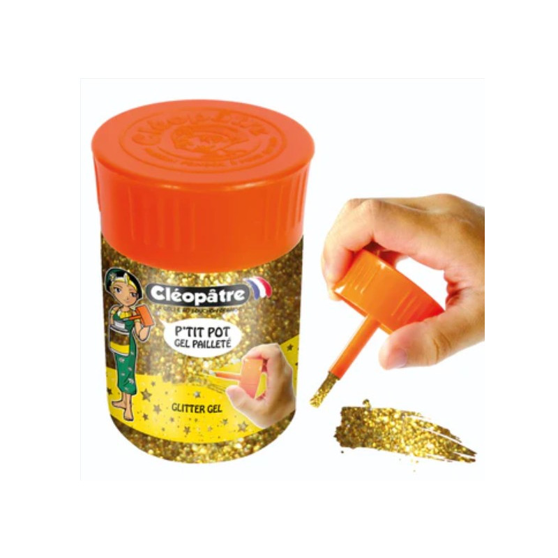 Petit pot gel pailleté Déco 50 ml "Or" - Cléopâtre