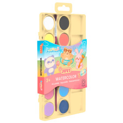 Boîte de 12 pastilles aquarelle Kawaii - Jovi
