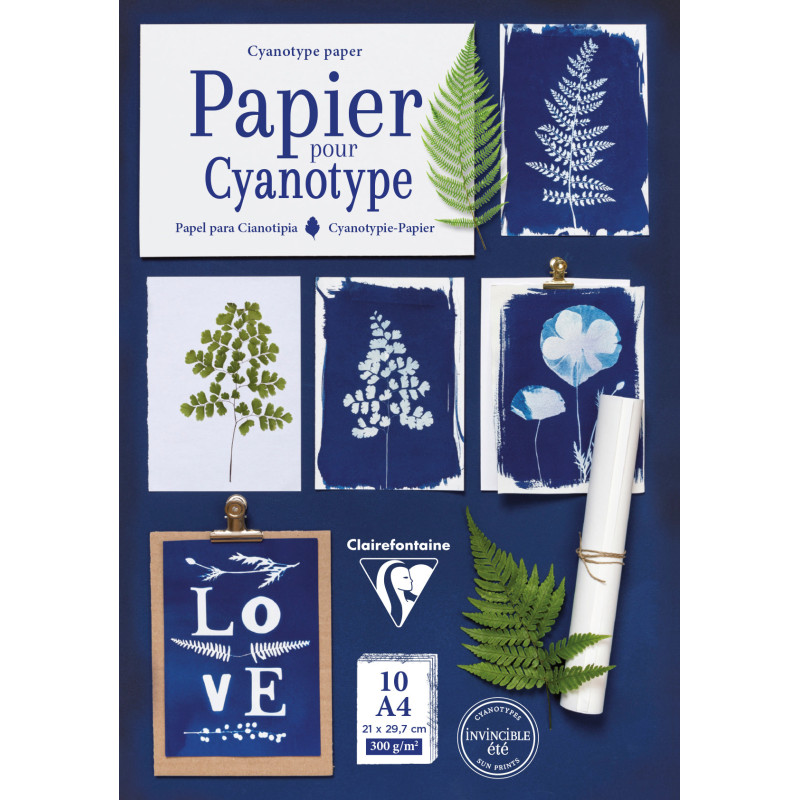 Pochette 10 feuilles papier Aquatelle pour cyanotype