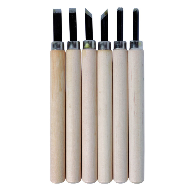 Gouges pour lino boîte 6 assortis
