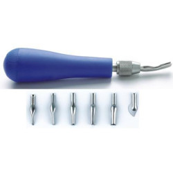 Set de 6 gouges linogravure + manche