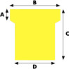 Paquet de 100 fiche planning indice 2 jaune