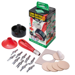Kit de linogravure et de gravure de tampons 3 en 1 (10 gouges)