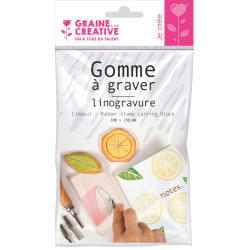 Gomme à graver linogravure 100 x 150 mm