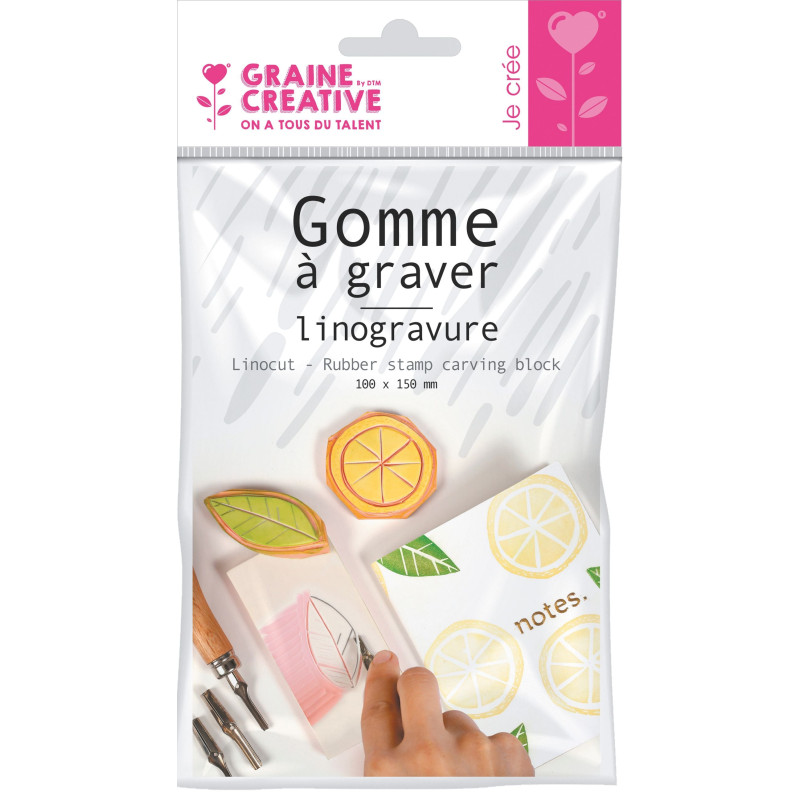 Gomme à graver linogravure 100 x 150 mm