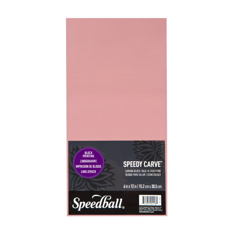 Bloc Lino Speedy-Carve rose souple - 5 tailles - 10 x 15 cm