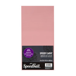Bloc Lino Speedy-Carve rose souple - 5 tailles - 15 x 30 cm