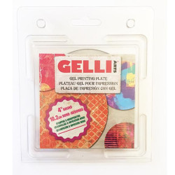 Plaque gel ronde Gelli Arts - 2 diamètres - Diamètre 10 cm