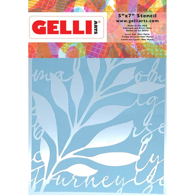 Pochoirs Script feuille 12,7 x 17,8 cm