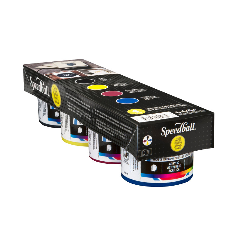 Kit 4 encres Acryliques Sérigraphie 118 ml