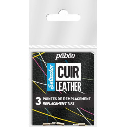 Setacolor cuir marqueur pointe extra-fine de rechange X3