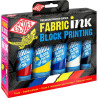 Encre Tissu 100 ml - Lot de 5 couleurs primaires
