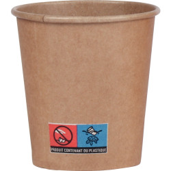 Sac de 50 gobelets en carton kraft 20cl