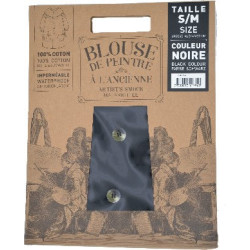 Blouse de peintre femme Corot noire (Taille S-M) - Modèle femme