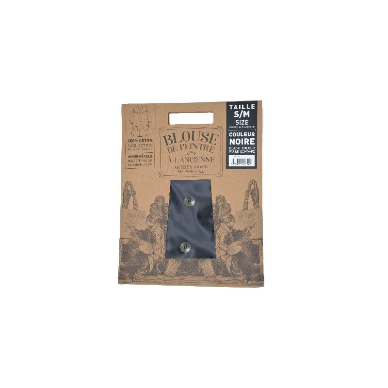 Blouse de peintre femme Corot noire (Taille S-M) - Modèle femme