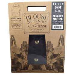 Blouse de peintre homme Corot noire (Taille L-XL) - Modèle homme