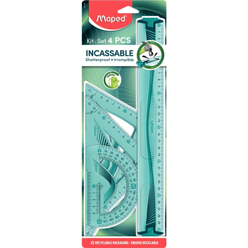 Blister de 4 pièces de traçage incassable