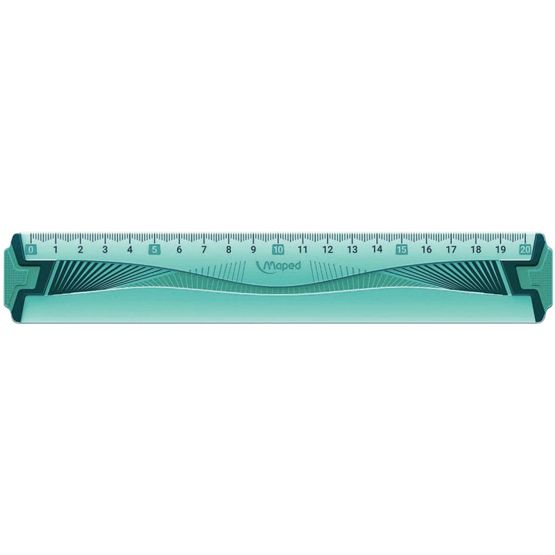 Blister règle plate 20cm incassable