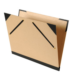 Carton à dessin kraft brun 72 x 52 cm à élastiques