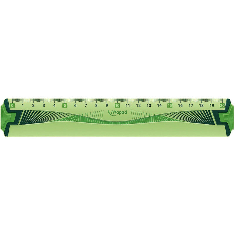 Blister règle plate 20cm incassable