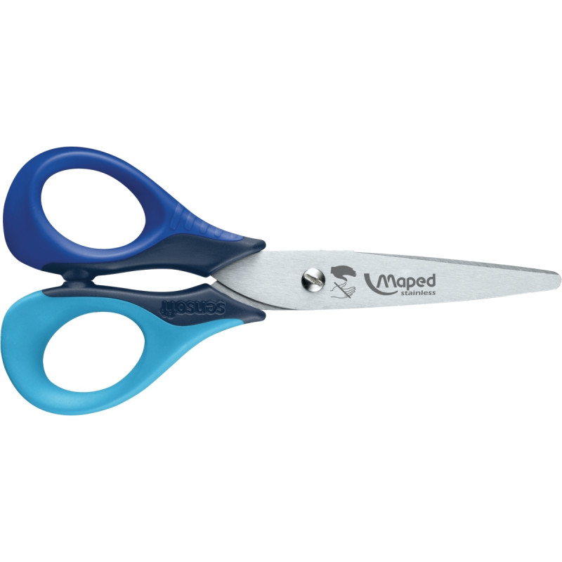 Blister ciseaux SENSOFT pour gaucher 13cm