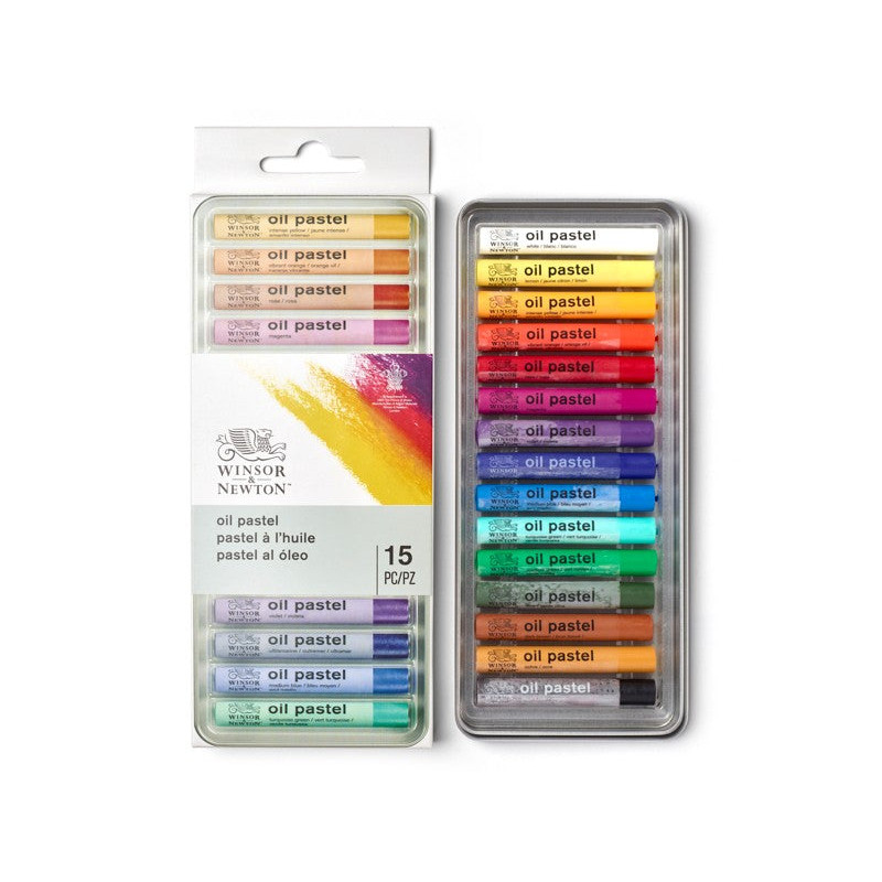 Boîte métallique de 15 pastels à l'Huile